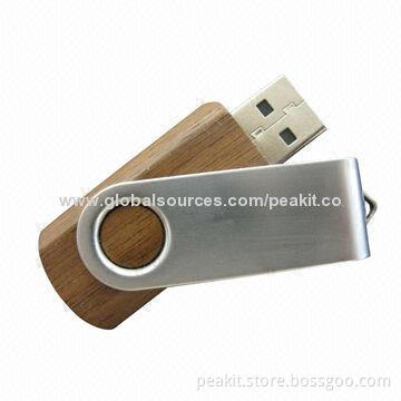 Swivel Wood USB Flash Drive